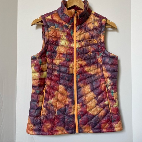 The North Face Jackets & Blazers - The North Face Women Thermoball Quilted Puffer Vest Orange Purple Pink Small